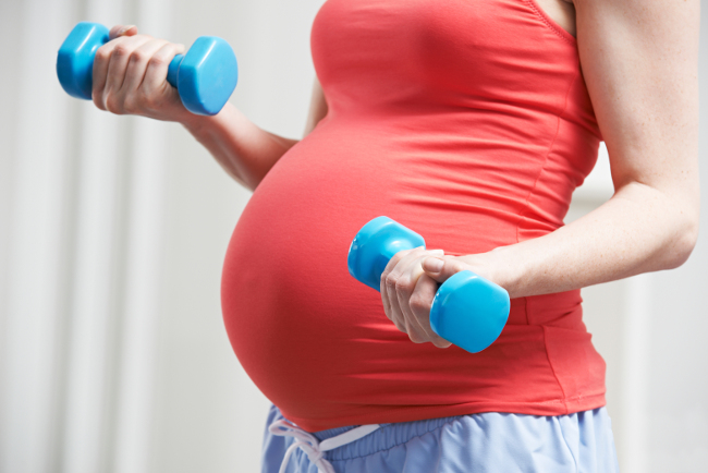 Exercise with dumbells while pregnant